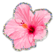 Load image into Gallery viewer, Hibiscus Glitter Sticker
