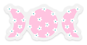 Flower Moon Sticker