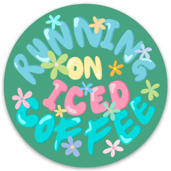 Running On Iced Coffee Sticker