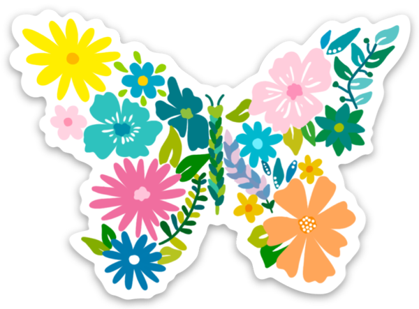 Butterfly Garden Sticker