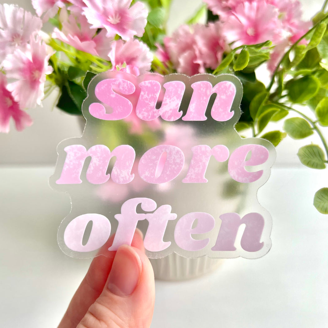 Sun More Often Sticker